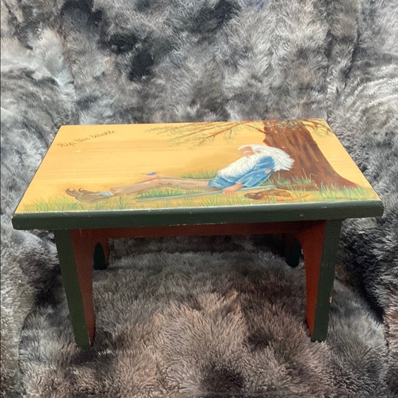 Hand-Painted Folk Art Stool - Picture 1 of 16